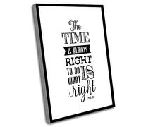 Jaesxxco Executive Office Decor,Martin Luther King Jr Quote The Time Is Always Right To Do What Is Right Inspirational Motivational Wall Decor Mlk Literary Quote Print,12x16 Inch UnFramed Wall Art