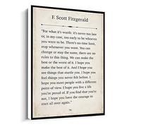Jaesxxco F Scott Fitzgerald Quote Print,For What It'S Worth,We Can Make The Best Or The Worst Of It Poster Canvas Wall Art For Living Room Bedroom Office Home Decoration Artwork 121X6Inch Unframed