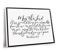 Jaesxxco Farmhouse Decor Bedroom,May The Lord Bless You And Keep You Printable Wall Art Scripture 6 24 Print Bible Verse Prints Farmhouse Decor Mothers Day,12x16 Inch UnFramed Wall Art