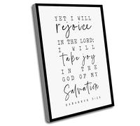 Jaesxxco For Living Room Decor,Habakkuk 3 17 I Will Rejoice In The Lord God Of My Salvation Bible Verse Print Wall Art Farmhouse Christian Minimalist Scripture Printable,12x16 Inch UnFramed Wall Art