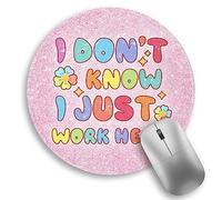Jaesxxco Funny Cute Mouse Pad, Round Mouse Pads For Desk, Small Mini Travel Mousepad With Non-Slip Rubber Base For Work Wireless Computer Laptop, Office Desk Accessories, 7.8 X 7.8 Inch