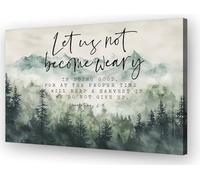 Jaesxxco Galatians 6 9 Bible Verse Wall Art Let Us Not Become Weary Do Good Scripture Poster Christian Quote Wall Decor Dining Room Artwork Prints Unframed 8x10inch