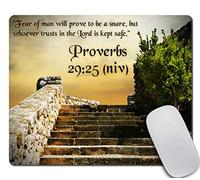 Jaesxxco Gaming Mouse Pad Custom, Inspirational Scenery Bible Verses About Betrayal Non-Slip Rubber Comfortable Customized Computer Mouse Pad 7.9X9.4 Inch