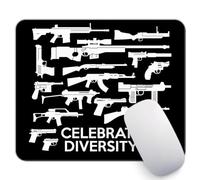 Jaesxxco Guns Weapons Rifles Celebrate Diversity Second 2Nd Amendment Non-Slip Rubber Mouse Pad Mousepad, 7.9X9.4 Inch
