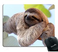 Jaesxxco Happy Sloth Mouse Pad,Funny Sloth In Costa Rica'S Manuel Antonio Park Customized Rectangle Non-Slip Rubber Mousepad 7.9X9.4 Inch