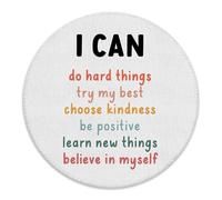 Jaesxxco I Can Do Hard Things Inspirational Mouse Pad For Desk, Boho Motivational Positive Affirmations Mousepad For Work Wireless Mouse Computers Laptop Desk Accessories, 7.8 X 7.8 Inch