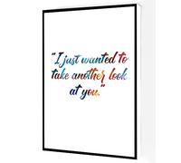 Jaesxxco I Just Wanted To Take Another Look At You Canvas Wall Art,Inspirational Quote Prints Modern Artwork Painting For Living Room Office Home Decoration Unframed 8x10inch