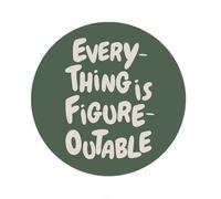Jaesxxco Inspirational Mouse Pad, Everything Is Figureoutable Positive Quote Mousepad Mouse Mat With Non-Slip Rubber Base For Home Office Desk Accessories, Green Office Supplies 7.8 X 7.8 Inch