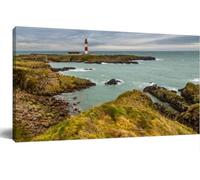 Jaesxxco Lighthouse At Scotland Uk The North Sea Canvas Wall Art Vintage Wall Decor Modern Abstract Poster Print For Living Room Bedroom Office Home Decoration 12x16Inch