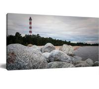 Jaesxxco Lighthouse Lake Leningrad Region Russia Canvas Wall Art Vintage Wall Decor Modern Abstract Poster Print For Living Room Bedroom Office Home Decoration 12x16Inch