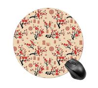 Jaesxxco Lightweight Mouse Pad 7.8 Inch, Classic Compact Foldable Mousepad, Women Men Portable Work Mouse Pads For Travel, Business, Japanese Cherry Flowers Blossom