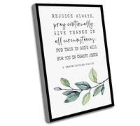 Jaesxxco Living Room Decor Wall Art,1 Thessalonians 5 16 18 Rejoice Always Pray Continually Christ Jesus Bible Verse Art Print Watercolor Scripture Nursery,12x16 Inch UnFramed