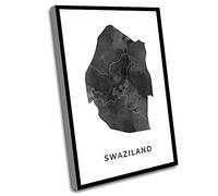 Jaesxxco Male Office Decor,Boys Room Decor,Swaziland Map Art Poster,Black And White Wall Art Print Of Swaziland,Gift Idea,Map Artwork,Gift For A Sister,12x16 Inch UnFramed Wall Art