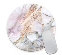 Jaesxxco Marble Circular Mouse Pad, Teacher Custom Present, Pink And Blue Marble Mouse Pad Round Mat Size 7.8 X 7.8 Inch X 0.12 Inch
