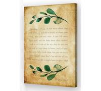 Jaesxxco Matthew 6 25-27 Do Not Worry about Your Life Bible Verse Canvas Wall Art Vintage Scripture Posters Religious Quote Wall Decor Unframed 8x10inch