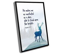Jaesxxco Mens Office Decor,Printable Bible Verse,Habakkuk 3 19,He Makes Me Surefooted As A Deer Instant Christian Art Print For Home Decor Art,Inspirational Wall Art,12x16 Inch UnFramed Wall Art