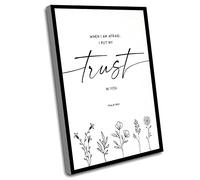 Jaesxxco Men'S Office Decor,Psalm 56 3 Bible Verse Wall Art Modern Christian Decor Scripture Print Printable Bible Quote Poster,When I Am Afraid,I Put My Trust In You,12x16 Inch UnFramed Wall Art