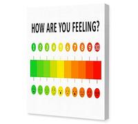 Jaesxxco Mental Health Canvas Wall Art,How are You Feeling Health Clinic Motivational Quote Painting Prints Poster Ready to Hang for Classroom Therapy Office School Wall Decor Unframed 8x10inch