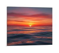 Jaesxxco Modern Artwork Poster Serene Sunset Over The Ocean Canvas Wall Art Decor Paintings Pictures For Bedroom Wall Decor Bed Living Room Wall Decoration Bathroom Office 12x16Inch Unframed