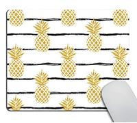 Jaesxxco Mousepad Pine Mouse Pad Stripped Mousepads Fruits Square Mouse Pad Mouse Mat Desk Accessories Table Decor Office Supplies Room 7.9X9.4 Inch