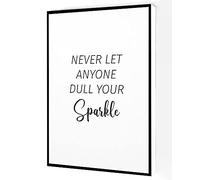 Jaesxxco Never Let Anyone Dull Your Sparkle Canvas Wall Art,Quote Poster Modern Artwork Painting For Living Room Office Home Decoration Unframed 8x10inch