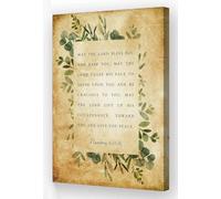 Jaesxxco Numbers 6 24-26 The Blessings Bible Verse Canvas Wall Art Vintage Scripture Posters Religious Quote Wall Decorative for Bedroom Poster Kitchen Unframed 8x10inch