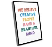 Jaesxxco Office Decor,Grey Living Room Decor,We Believe Creative People Have A Beautiful Mind,New Home Print,Motivational Gift,Boss Poster,Gift Baskets,Interior Fashion,12x16 Inch UnFramed Wall Art