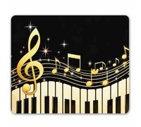 Jaesxxco Old Vintage Abstract Piano And Music Note Customized Rectangle Non-Slip Rubber Mouse Pad Gaming Mouse Pad 7.9X9.4 Inch