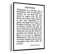 Jaesxxco Philosophy Quote,About Happiness Life Art Poster,Inspiring Happiness Quotes Prints Canvas Wall Art For Living Room Bedroom Office Home Decoration Artwork 121X6Inch Unframed