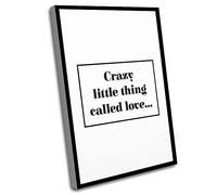 Jaesxxco Pictures For Bedroom Wall Decor,Fun Office Decor,Crazy Little Things Called Love,Positive Quote,Home UnFramed Art,UnFramed,Abstract Wall Decor,Modern Wall Art,12x16 Inch UnFramed Wall Art