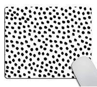 Jaesxxco Polka Dots Gaming Mouse Pad Cuscom,Brush Strokes Dots Personality Desings Rectangle Non-Slip Rubber Mousepad 7.9X9.4 Inch