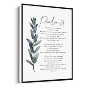 Jaesxxco Psalm 23,The Lord Is My Shepherd Bible Verse Print,Baptism Gift,Christian Psalm Poster Canvas Wall Art For Living Room Bedroom Office Home Decoration Artwork 121X6Inch Unframed