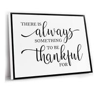 Jaesxxco Red Office Decor,There Is Always Something To Be Thankful For,Inspirational Decor,Large Print Wall Art,Fall Decor,Be Thankful Sign,Give Thanks Print,12x16 Inch UnFramed Wall Art