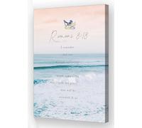 Jaesxxco Romans 8 18 Wall Art Bible Verse Poster Praying Vintage Scripture Wall Decor Christian Posters Art Paintings Living Room Unframed 8x10inch