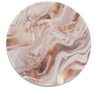 Jaesxxco Rose Gold Marble Elegance - Mouse Pad With Metallic Highlights, Stitched Edges Non-Slip Rubber Base Mouse Pads For Computers Laptop