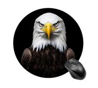 Jaesxxco Round Mouse Pad Waterproof For Office Gaming Work, 7.8 Inches, Compatible With Bald Eagle North America Bird