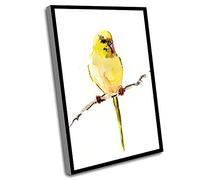 Jaesxxco Rustic Farmhouse Bathroom Decor,Office Wall Decorations,Yellow Parakeet,Budgie,Pet Artwork,Bird Painting Green Yellow Arwork Wall Art,Watercolor Painting,12x16In UnFramed Wall