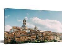Jaesxxco Scenic View Siena From Viewpoint Canvas Wall Art Vintage Wall Decor Modern Abstract Poster Print For Living Room Bedroom Office Home Decoration 12x16Inch