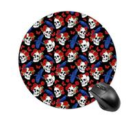 Jaesxxco Small Mouse Pad For Office Desktop Protection, Soft Reusable Laptop Computer Mousepad, Gothic Raven Red Rose Flowers Skull Floral, Cute Multi Functional Mouse Pads
