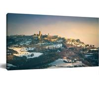 Jaesxxco Snow Tuscany Radicondoli Village Winter Panorama Siena Italy Print Paintings Unframed Bedroom Wall Decor Artwork Modern Gallery Living Room Kitchen Wall Decorations 12x16Inch