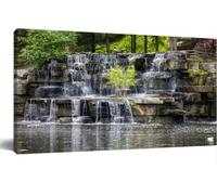 Jaesxxco The Artificial Waterfall The State Park Landscape Unframed Painting - Abstract Nature Photo Prints For Living Room, Bedroom, Office, Home Decor 12x16Inch