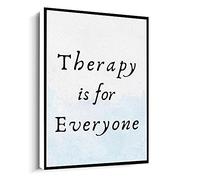 Jaesxxco Therapy Is For Everyone,Quote Psychotherapy,Cbt,Dbt,Therapist,Psycho Dynamic Poster Canvas Wall Art For Living Room Bedroom Office Home Decoration Artwork 121X6Inch Unframed