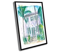 Jaesxxco UnFramed Wall Art For Bathroom,Master Bedroom Decor,Key West Conch Dream House Southernmost And Cozy Keys Decoration Edition Fine Print Watercolor Prints,12x16 Inch Art, White 10