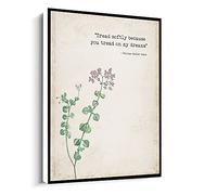 Jaesxxco W B Yeats Art Print Love Poem,Read Softly Because You Tread On My Dreams,Poetry Quote Canvas Wall Art For Living Room Bedroom Office Home Decoration Artwork 121X6Inch Unframed