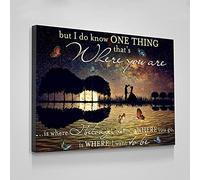 Jaesxxco Wall Art Decor I Do Know One Thing That'S Where You Are Canvas Frame Poster Canvas Wall Art For Living Room Bedroom Office Home Decoration Artwork 121X6Inch Unframed