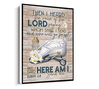 Jaesxxco Wall Art Unframed Here I Am Send Me Artwork Print,Canvas Painting,Room Art Decor Canvas Wall Art For Living Room Bedroom Office Home Decoration Artwork 121X6Inch Unframed