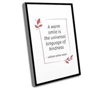 Jaesxxco Wall Decor Bedroom,Cute Room Decor,Home Office Wall Decor,A Warm Smile Is The Universal Language Of Kindness,Graphic,Gifts For Mom,Fashion Room Decor,Wall Art,12x16 Inch UnFramed Wall Art