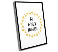 Jaesxxco Wall For Bedroom Decor,Music Room Decor,Boss Office Decor,Be A Nice Human,UnFramed Art,Gallery Wall Decor,House,Positive Quote,Motivation,Motivational Decor,12x16 Inch UnFramed Wall Art