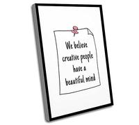 Jaesxxco Wall Office Decor,Wall Decor Living Room,We Believe Creative People Have A Beautiful Mind,New Home Decor,Poster,Gifts For Boyfriend,Gifts For Mom,UnFramed Art,12x16 Inch UnFramed Wall Art