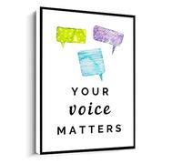Jaesxxco Your Voice Matters Poster,Speech Therapy Print,Speech Therapist Poster,Gift For Slp Canvas Wall Art For Living Room Bedroom Office Home Decoration Artwork 121X6Inch Unframed